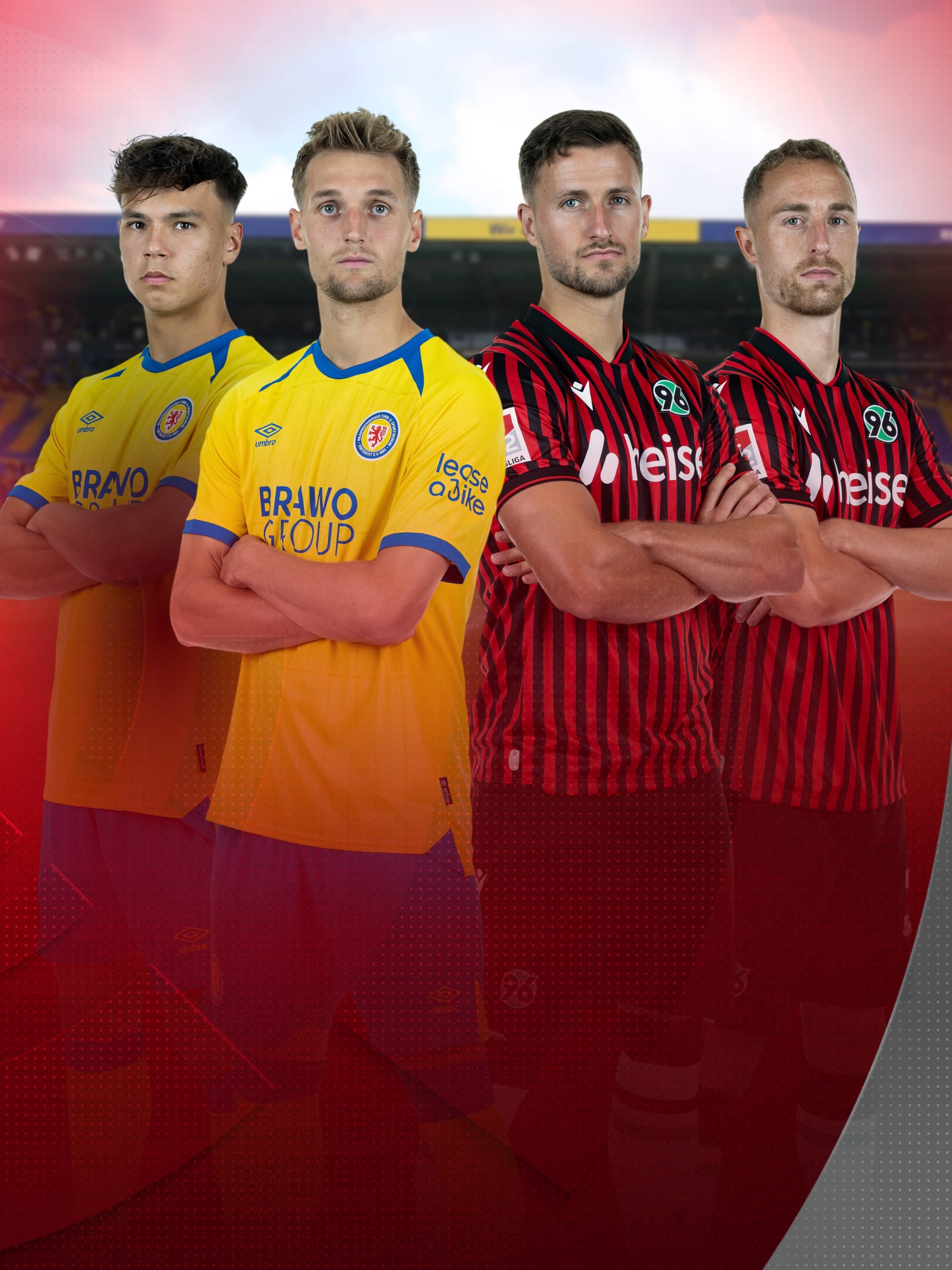 Spieler vom Eintracht Braunschweig und Hannover 96