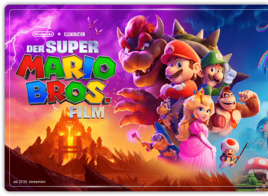 das Key Art zu dem Film „Super Mario Bros. - Der Film" nach dem legendären Videospiel. 