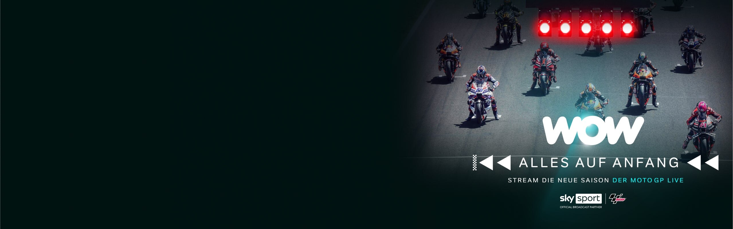 MotoGP 2024 alle Rennen live streamen. Bei WOW mit Sky Sport