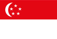 Die Flagge von Singapur