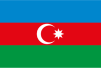 Die Flagge von Aserbaidschan