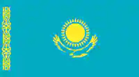 Die Flagge von Kasachstan