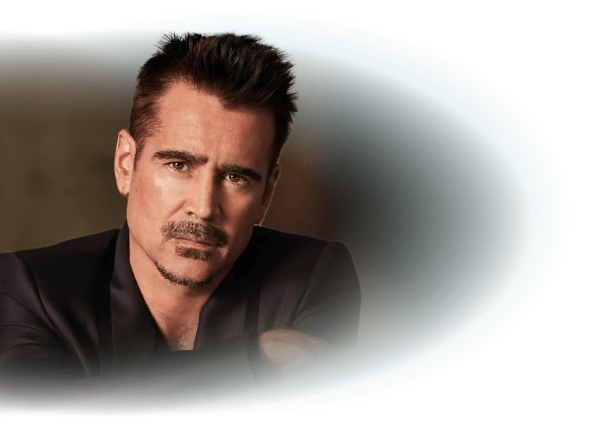 Porträt von Colin Farrell, der in der Batman-Spin-off-Serie The Penguin die Hauptrolle spielt.
