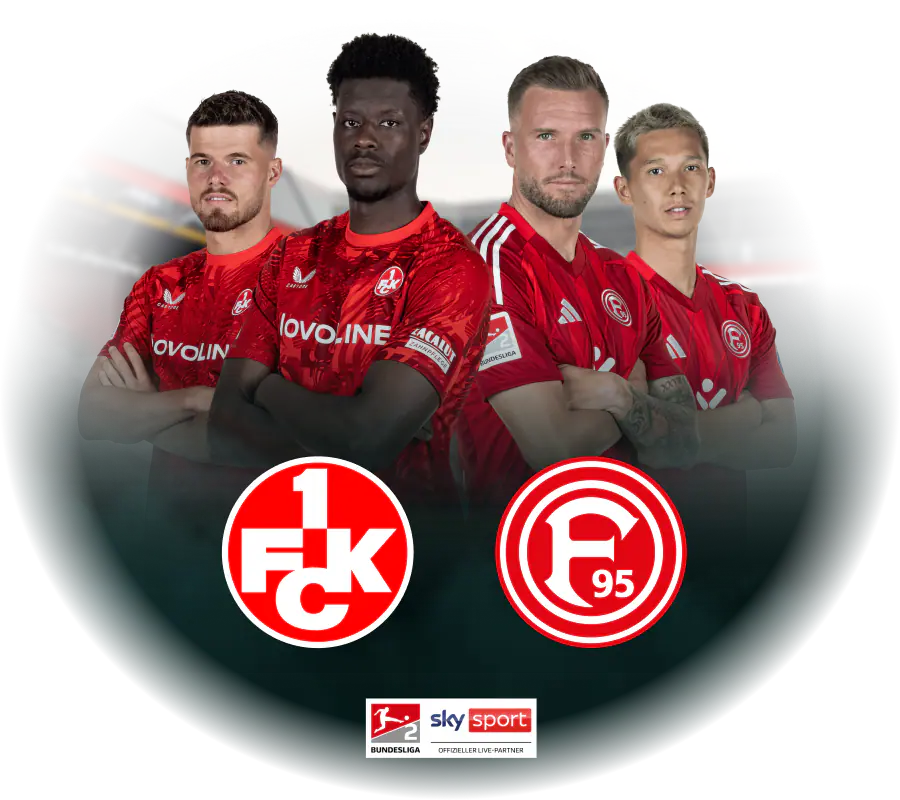 Abgebildet sind Spieler vom Hamburger SV und Fortuna Düsseldorf.