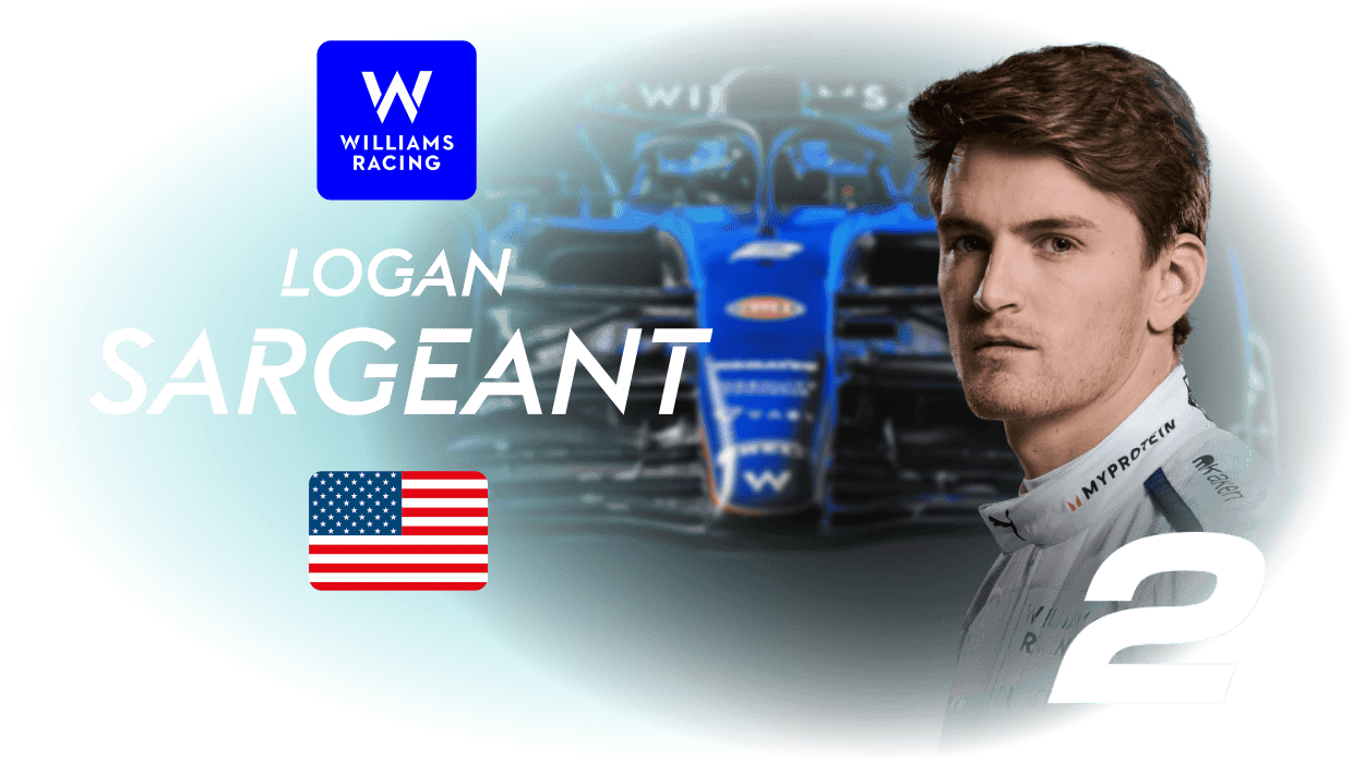 Formel 1-Fahrer Logan Sargeant vom Team Williams Racing