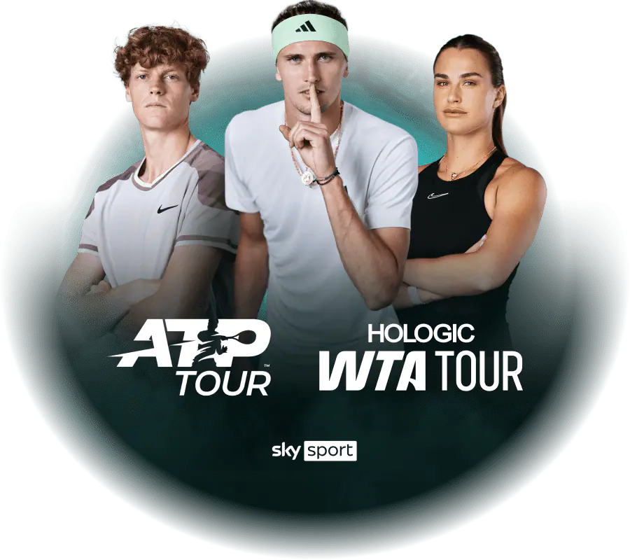 Abgebildet sind Spieler von der ATP und WTA Tour.