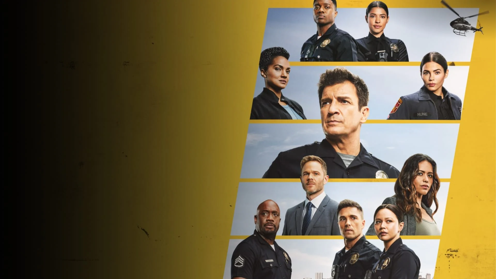 The Rookie Staffel 6: Titelbild mit den Köpfen Protagonisten