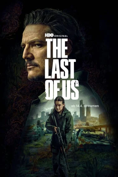 Das Keyart von The Last of Us Staffel 2 mit Pedro Pascal und Bella Ramsay.