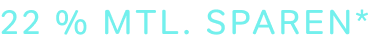 22 % sparen