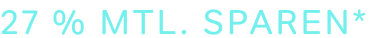 27 Prozent sparen