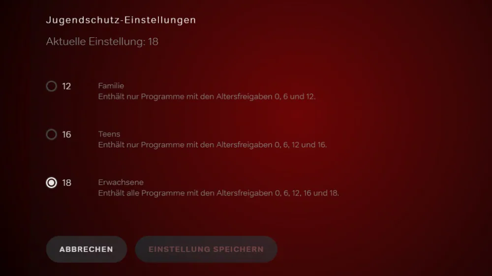Altersstufen vergeben bei WOW
