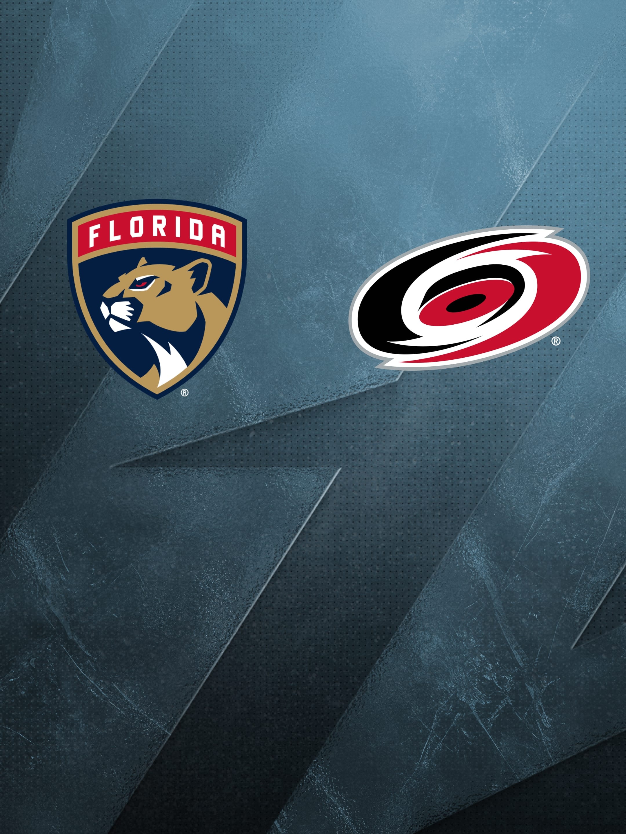 Logos von Florida Panthers und Carolina Hurricanes