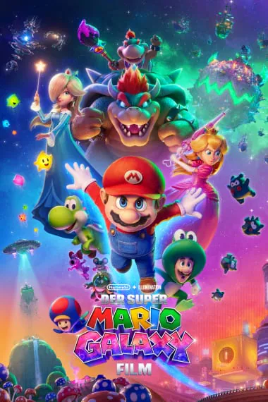 Kinoplakat von Der Super Mario Galaxy Film.