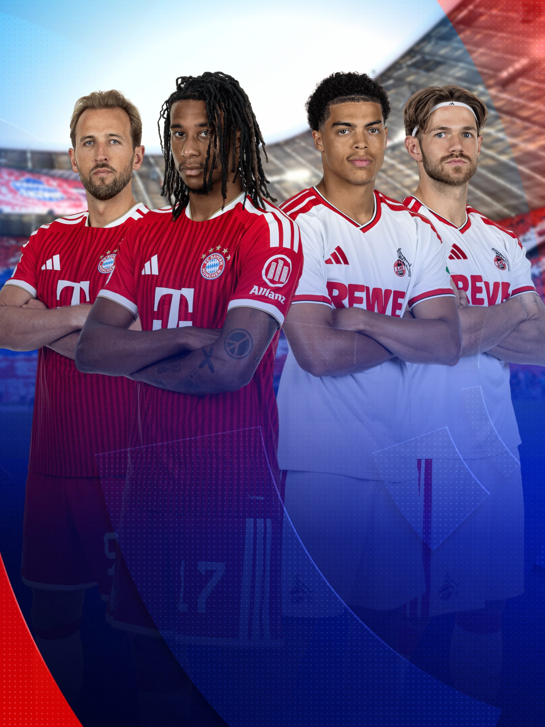 Spieler vom FC Bayern München und RB Leipzig