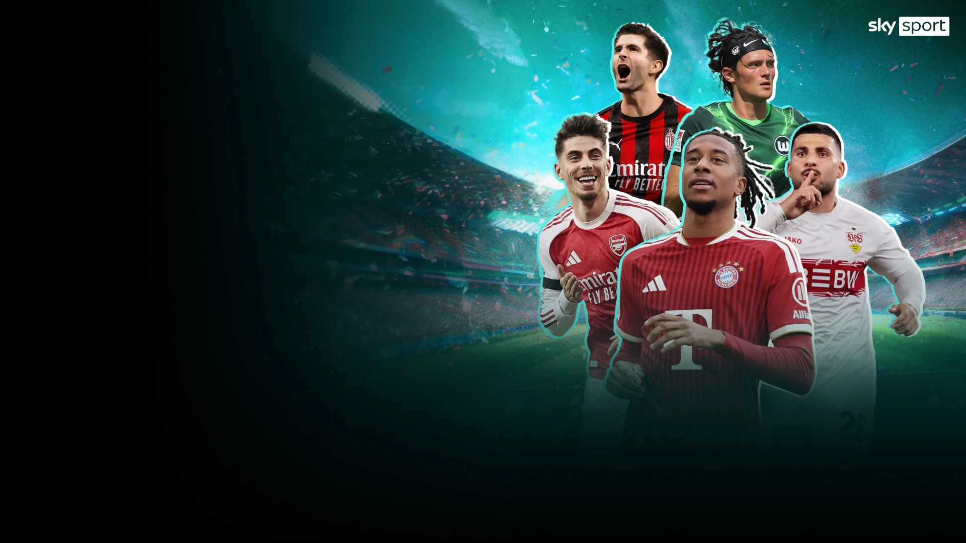 Fünf Spieler aus der Bundesliga, 2. Bundesliga und der Premier League