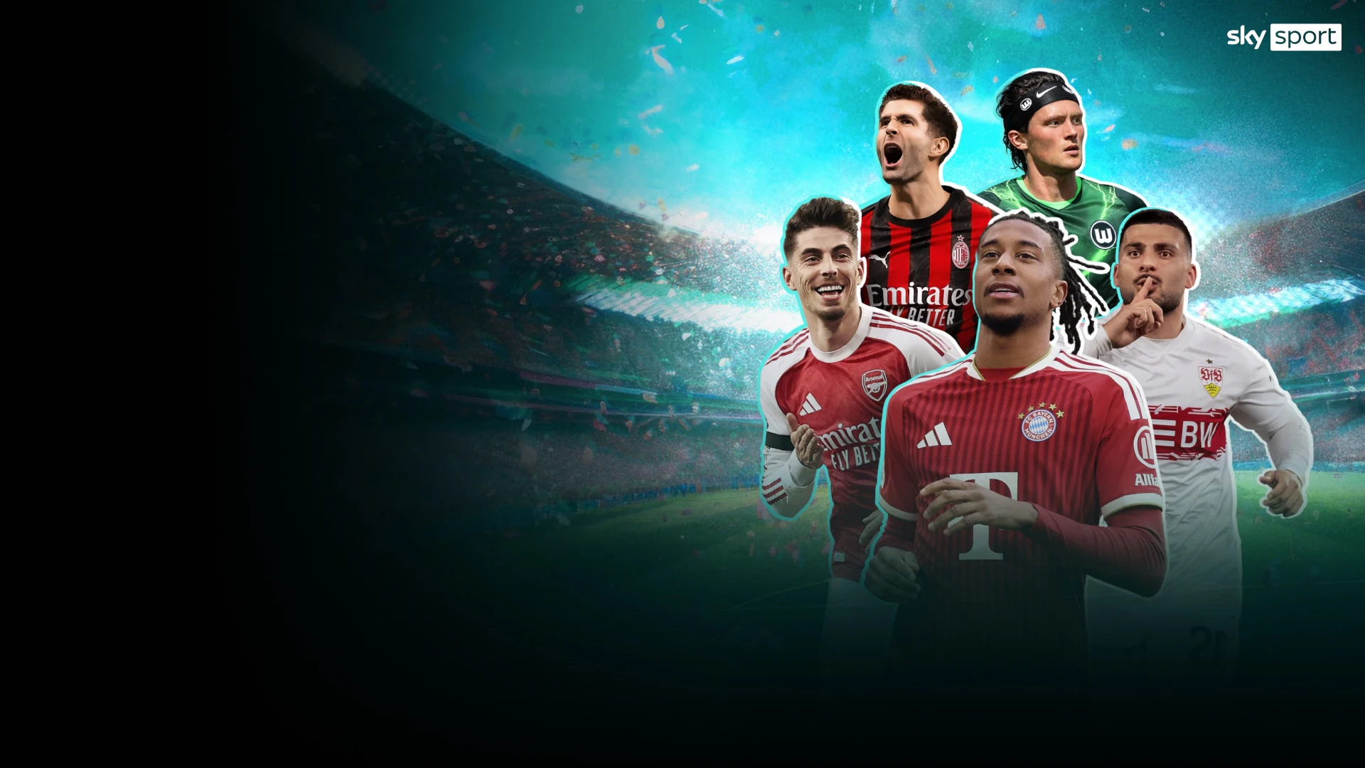 Fünf Spieler aus der Bundesliga, 2. Bundesliga und der Premier League