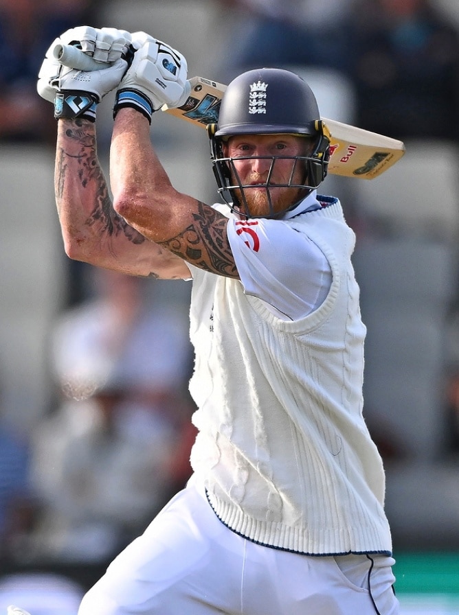 Ben Stokes playing cricket for England
