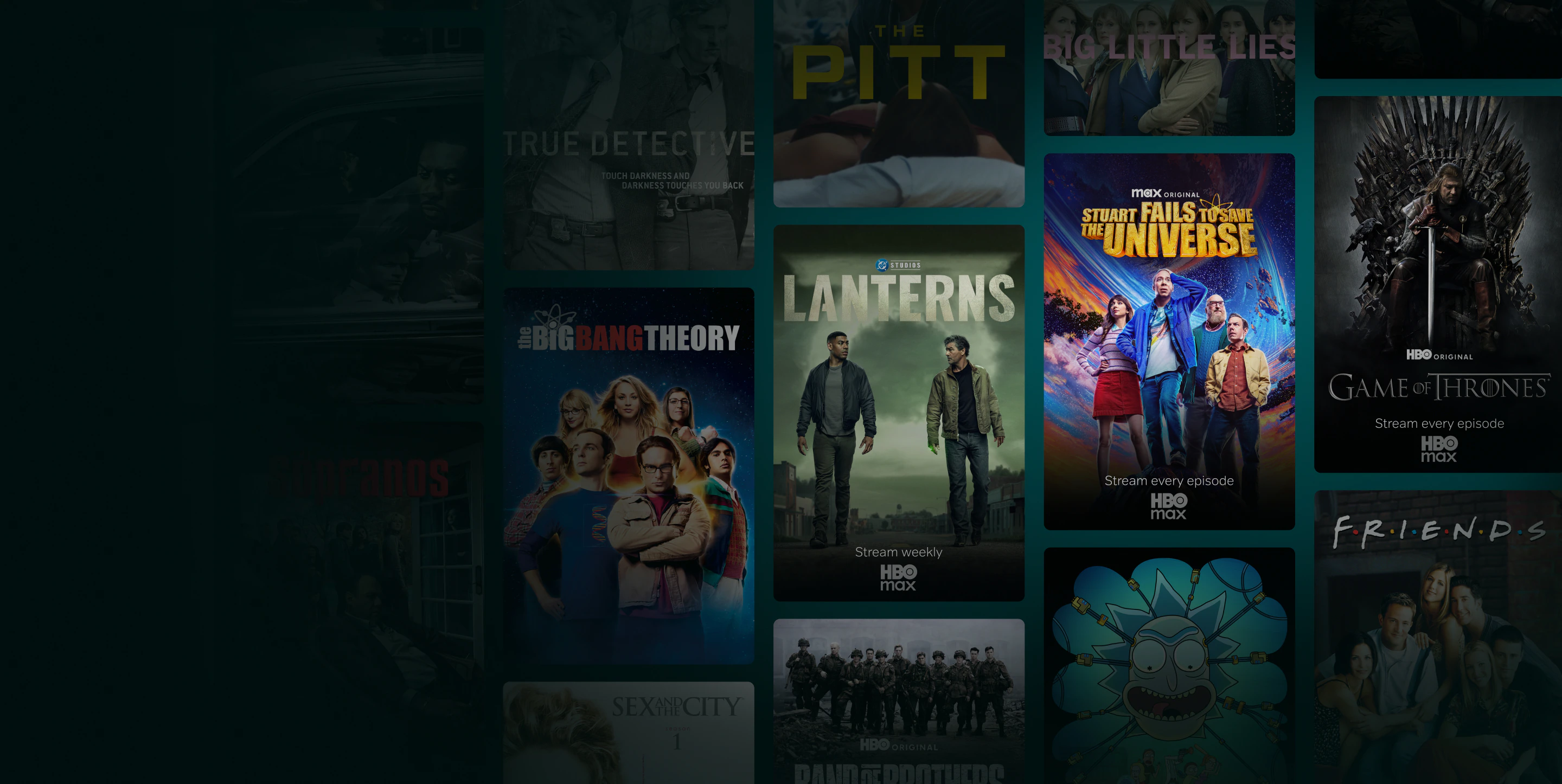 Stream Lanterns weekly, Stream every episode of Stuart Fails to save the Universe and Game of Thrones, All on HBO Max.