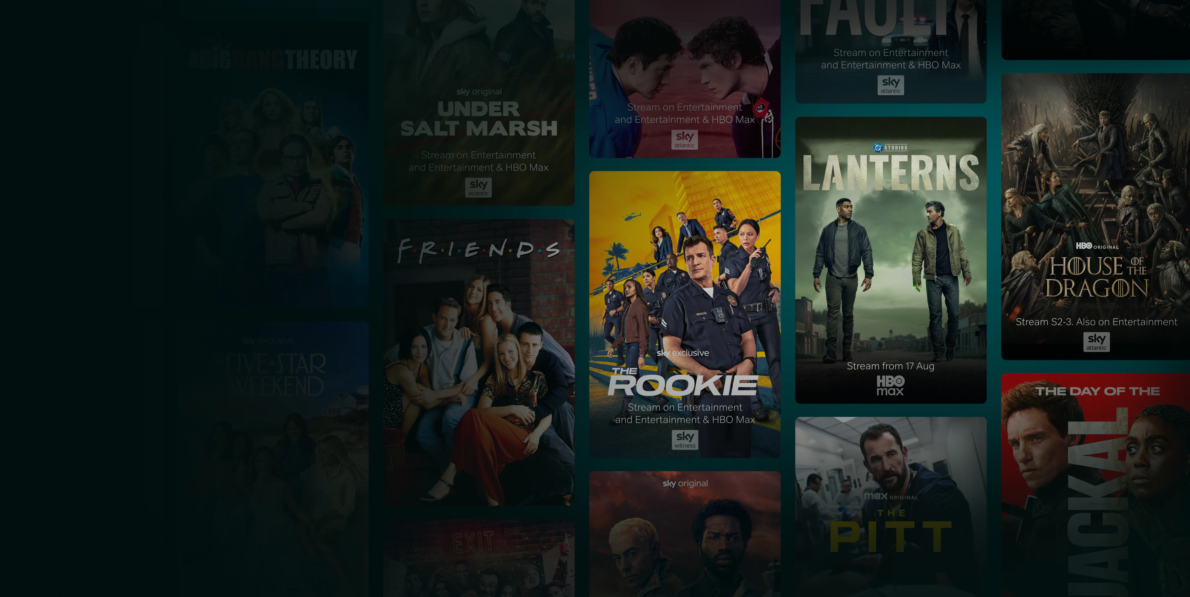 Stream The Rookie on Sky Witness and seasons 2 and 3 of House of the Dragon on Sky Atlantic with Entertainment or Entertainment & HBO Max. Stream Lanterns from 17 August, only with Entertainment & HBO Max.