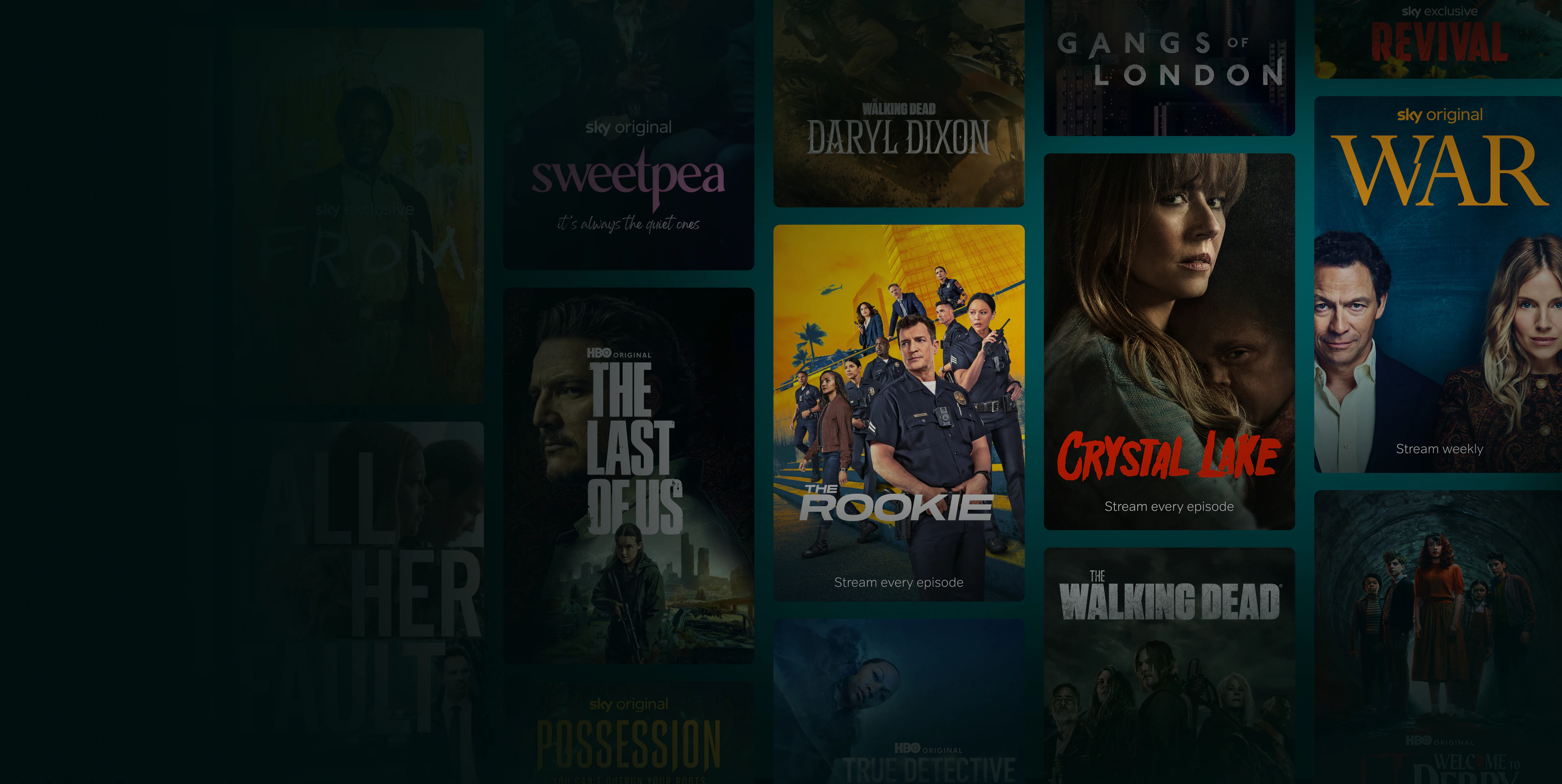 Stream every episode of Crystal Lake and The Rookie. Stream WAR weekly. 