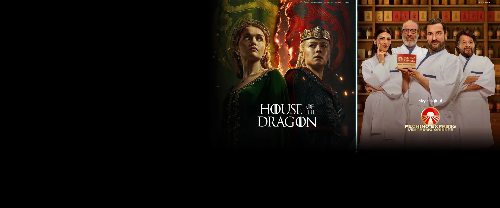 House of the Dragon & Pechino Express 2026