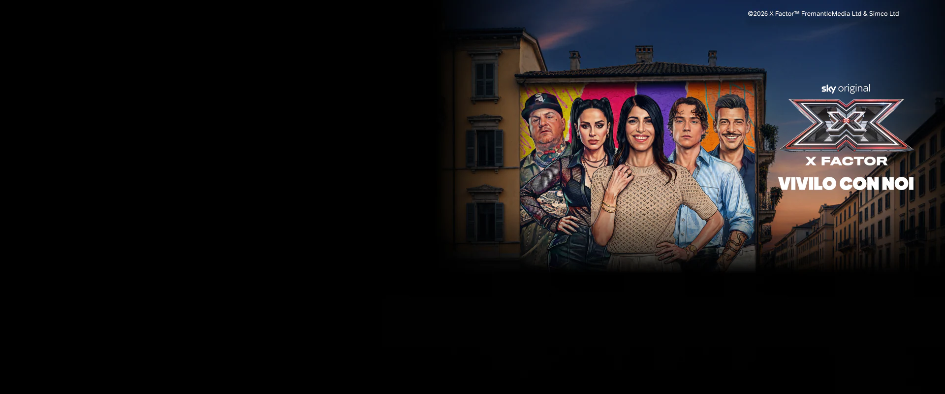 Immagine promozionale X Factor 2026 su NOW