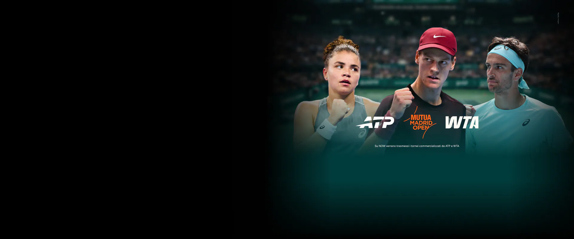 Immagine promozionale NOW con i loghi ATP Masters 1000