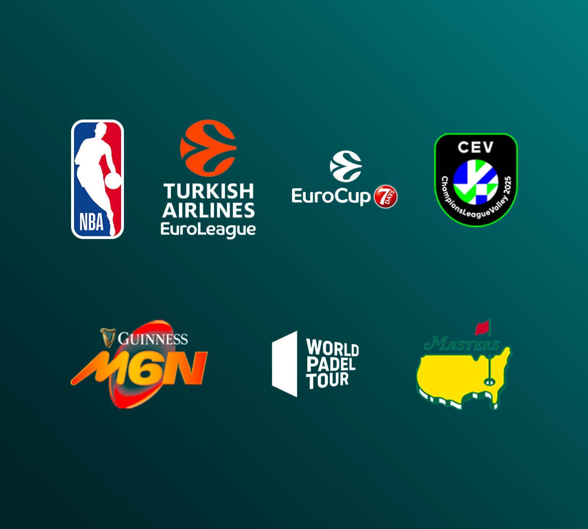 NBA Regular Season e Playoff, tutte le Finals e l’All Star Weekend
Eurolega, Eurocup, 6 Nazioni, Rugby World Cup, World Padel Tour, Masters e Open e WPT Finals