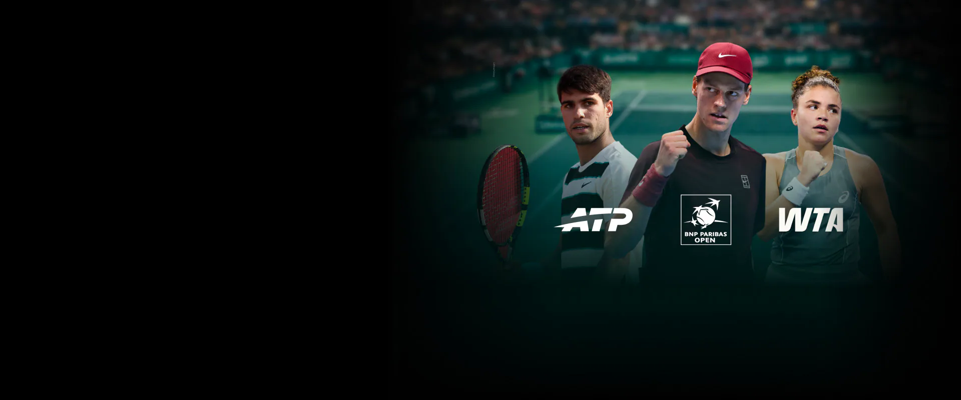 Immagine promozionale NOW con i loghi ATP Masters 1000