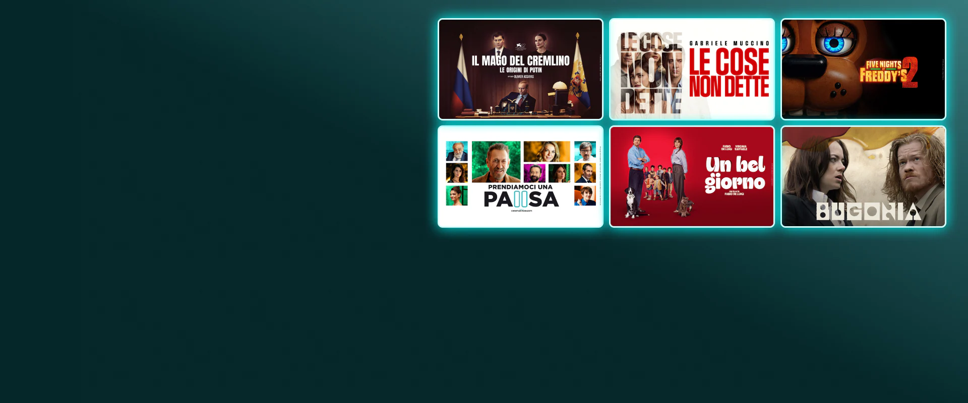 Mosaico contenuti cinema