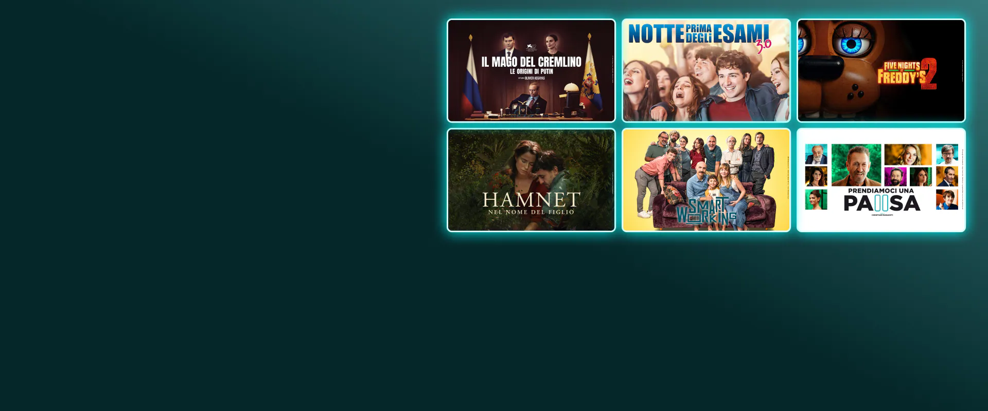 Mosaico contenuti cinema
