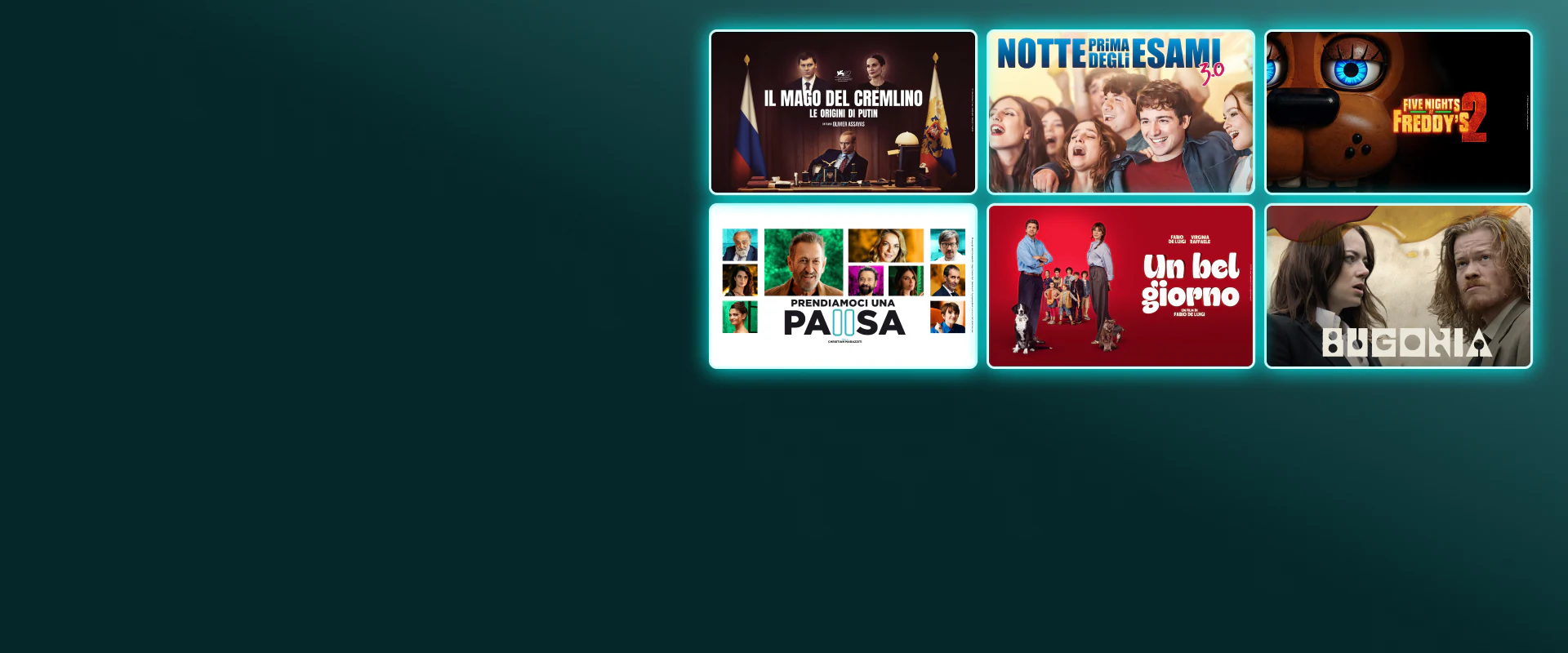 Mosaico contenuti cinema